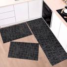 Kit Tapete Capacho e Passadeira Cozinha 3 Peças Antiderrapante Decoração Diversas Estampas