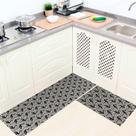 Kit Tapete Cozinha 2 Peças Passadeira e Capacho Antiderrapante Decoração Diversas Estampas