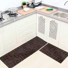 Kit Tapete Cozinha 2 Peças Passadeira e Capacho Antiderrapante Decoração Diversas Estampas