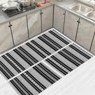 Kit Tapete De Cozinha Antiderrapante Casablanca Preto