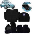 Kit Tapete Fusca 1970 a 1995 Porta Mala + Capa de Estepe 6pçs Preto