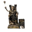 Kit Tarot Negro Esqueleto no Trono+Athame+Baralho 78 Cartas Kit Tarot Negro Esqueleto no Trono+Athame+Baralho 78 Cartas