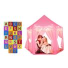 Kit Tatame Infantil Alfabeto + Barraca Tenda Princesa com Luzes
