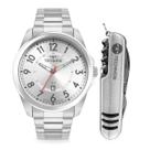 Kit Technos Masculino Militar Prata - 2115TVD/K1B