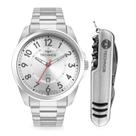 Kit Technos Masculino Militar Prata - 2115TVD/K1B
