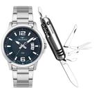 Kit Technos Masculino Racer Prata - 2315LAR/K1A