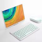 Kit Teclado Bluetooth E Mouse Verde Para Galaxy Tab S6 Lite