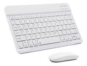 Kit Teclado e Mouse Bluetooth para Tablet com Película de Vidro Temperado Conexão Sem Fio