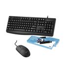 Kit Teclado E Mouse Ergonômico Com Fio Km170b Preto Aoc KM170B