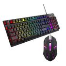 Kit Teclado e Mouse Gamer com Fio USB Led RGB Padrão ABNT2