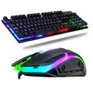 Kit Teclado E Mouse Gamer Rgb Semi Mecânico