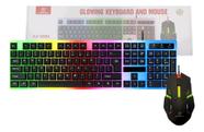 Kit Teclado E Mouse Gamer Semi Mecânico Led Rgb Ka-5880