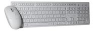 Kit teclado e mouse K-Mex KA60W9+MAA7W7, wireless, mouse 2400 DPI, branco