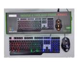 Kit Teclado E Mouse Led Com Fio Bx1978 Rgb Retroiluminado