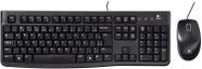 Kit teclado e mouse logitech usb 1000dpis - preto