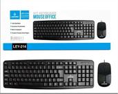 Kit Teclado e Mouse Óptico Usb Com Fio Lehmox