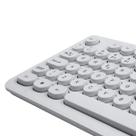 Kit Teclado e Mouse sem Fio 1600 DPI Teclas Redondas Branco OEX POP + TM410