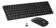 Kit Teclado E Mouse Sem Fio Abnt2 Wireless 2.4ghz Compacto