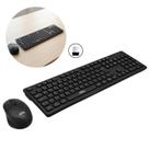 Kit Teclado e Mouse Sem Fio Aitek AKTW111 2.4G Preto Ergonômico