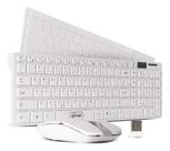 Kit Teclado e Mouse sem fio Branco