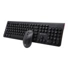 Kit Teclado e Mouse Sem Fio C3Tech K-W80BK Ergonômico Multimídia 1600 DPI - Preto
