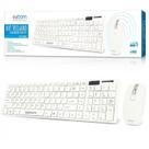 Kit Teclado e Mouse Sem Fio Exbom BK-S1000K Branco Slim Multimídia