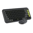 Kit Teclado e Mouse Sem Fio Logitech POP Icon com Teclas e Botões Personalizáveis, Silencioso, Bluetooth, Grafite - 920-013056
