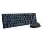 Kit Teclado e Mouse Sem Fio Redragon Office, Mecânico, LED Azul, ABNT2, Preto - BS-8772 BK