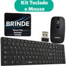 Kit Teclado E Mouse Sem Fio Usb Pc Notebook + Mouse Pad