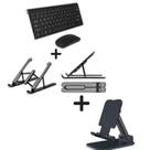 Kit Teclado e Mouse + Suporte Notebook E Suporte Celular