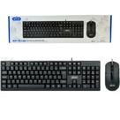 Kit Teclado E Mouse Usb C Fio Escritório Pc Notebook Preto KP-TE149