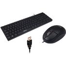 Kit Teclado E Mouse Usb Com Fio Basico Preto Letron Slim Barato Silencioso