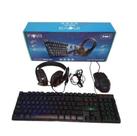 Kit Teclado Mouse e Fone c/Iluminação Led Game KMFON 6527 - Mox