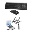 Kit Teclado + Mouse E Suporte Para Notebook