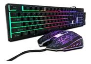 Kit Teclado Mouse Gamer Led Rgb Usb Para Jogos Computador Kit Teclado Mouse Gamer Led Rgb Usb Para Jogos Computador