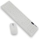Kit Teclado + Mouse Sem Fio Wireless USB Exbom BK-S1000 Branco com Capa Silicone