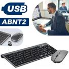 Kit Teclado Mouse Smart Sem Fio 2.4g Recarregável Bateria Wireless US Teclado Numérico -8078