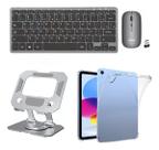 Kit Teclado Mouse Suporte Giratório Capa Tpu Compatível com iPad 10º