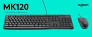 Kit teclado + mouse usb preto logitech mk120