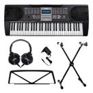 Kit Teclado Musical 61 Teclas Voik VTM3000 Com Suporte em X Kit Teclado Musical 61 Teclas Voik VTM3000 Com Suporte em X