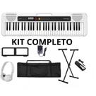 Kit Teclado Musical Casio Cts 200 Branco PEDAL CAPA FONE SUPORTE X