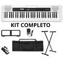 Kit Teclado Musical Casio Cts 200 Branco PEDAL CAPA SUPORTE X ESTUDANTE INICIANTE