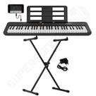 Kit Teclado Musical CASIOTONE CT-S200 CASIO Preto Aplicativo Chordana Play + Suporte X