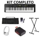 Kit Teclado Musical Harmonics He300 Musical 61 Teclas Usb