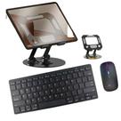 Kit Teclado Para Ipad (10ª geração) + Mouse Bluetooth + Suporte Giratório Lançamento