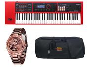 Kit Teclado Roland Xps30 Xps-30 RD Bag e Relógio Dk11165-4