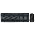 Kit Teclado USB 107 Teclas e 13 Teclas Multimídia ABNT2 + Mouse USB 4 Botões 1000 DPI Cabo 1.5m Monocron Preto