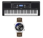 Kit Teclado Yamaha Arranjador PSR E373 e Relógio Dk11116-3 Kit Teclado Yamaha Arranjador PSR E373 e Relógio Dk11116-3