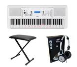 Kit Teclado Yamaha EZ-300 Branco com Banqueta e Fone K414
