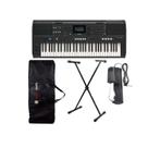 Kit Teclado Yamaha PSR-E483 + Capa + Suporte em X + Pedal Sustain